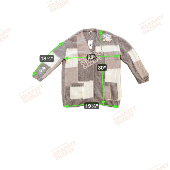 Johnny Was Alpaca Brown and Cream Women's Sweater - Picture 12 of 12